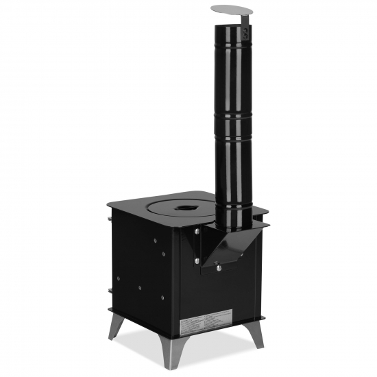 [B-Ware] Mini-Ofen "Tiny" mit Herdplatte, Zeltofen, Terrassenofen, Camping, Outdoor-Kamin