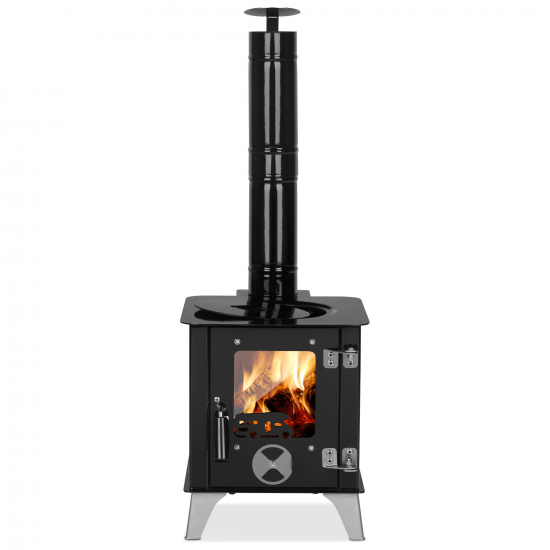 [B-Ware] Mini-Ofen "Tiny" mit Herdplatte, Zeltofen, Terrassenofen, Camping, Outdoor-Kamin