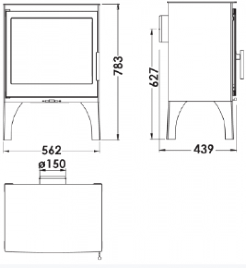 EEK A+ Kaminofen Panadero Topaze EcoDesign - 7,1 kW