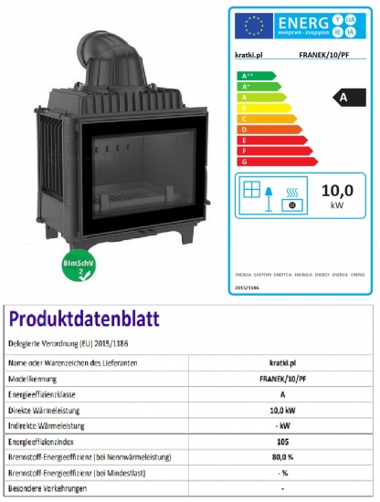 *EEK A - Gusskamineinsatz Kratki FRANEK 10 kW