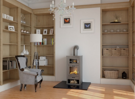 EEK A Kaminofen mit Backfach Victoria Deluxe F schwarz– 11kW