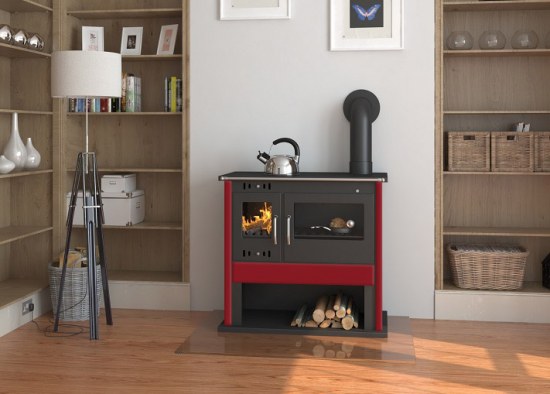 EEK A Küchenofen Holzherd Victoria VIKI LUX bordeaux - 10,5kW