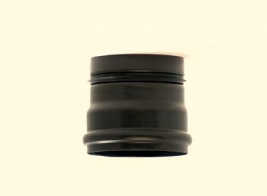 100 mm - Ofenanschlussstück in Schwarz