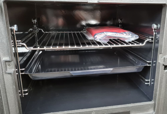 EEK A+ Küchenofen Holzherd Plamen Slavonac N schwarz, linke Version - 8 kW Dauerbrandherd