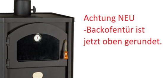 EEK A Wasserführender Kaminofen mit Backfach Prity FG W18R, rot - 23,4 kW