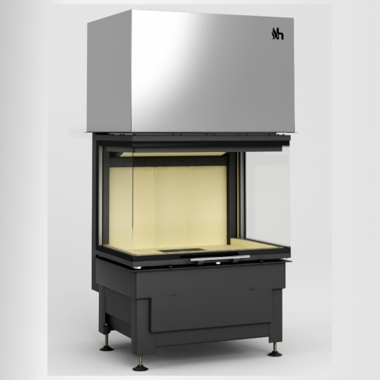 EEK A+ Kaminbausatz Pure Extra Hajduk VOLCANO 3PLh Panoramakamin mit 11kW