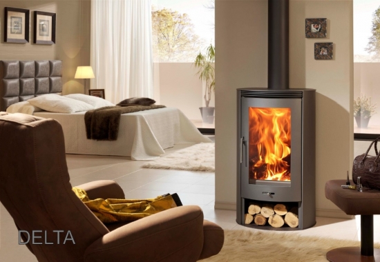 EEK A Kaminofen Panadero Delta "extra hohe Sichtscheibe" 8 kW EcoDesign+ext. Zuluft