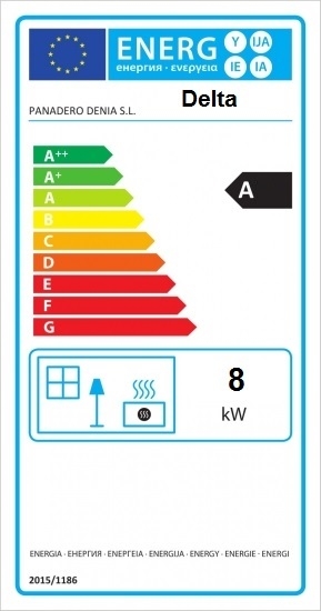 EEK A Kaminofen Panadero Delta "extra hohe Sichtscheibe" 8 kW EcoDesign+ext. Zuluft