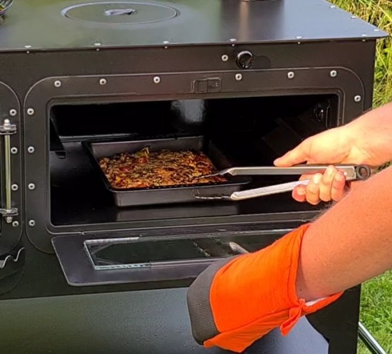 XL Garten-Backofen "Elise XL" mit Kochstelle Gartenküche Holzbackofen Pizza-/Brotbackofen