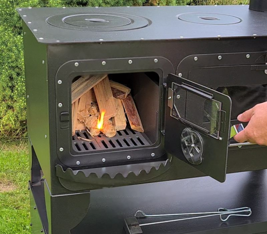 XL Garten-Backofen "Elise XL" mit Kochstelle Gartenküche Holzbackofen Pizza-/Brotbackofen