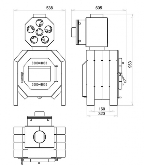 EEK A+ Warmluftofen Werkstattofen FALCO ECO 8 kW mit Ventilator