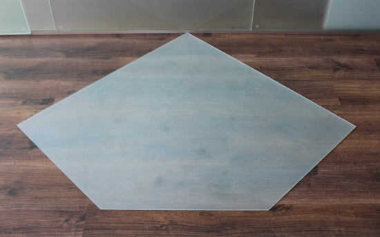 Funkenschutzplatte Milchglas Kaminbodenplatte ... Quadrat *Frosty* 100x100cm 