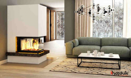 EEK A+ Kaminbausatz Royal Extra Hajduk VOLCANO 3PLUh Panoramakamin mit 11kW
