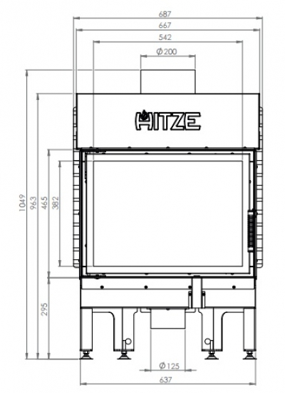 EEK A+ - Kamineinsatz HITZE Albero AL11S.H DECO -11kW