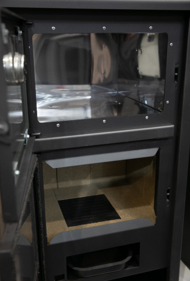 EEK A Kaminofen mit Backfach Modell Horno schwarz - 9,7kW