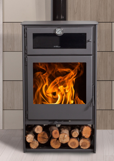 EEK A+ Kaminofen Juan Panadero NICE ECODESIGN mit Backfach - 8 kW Rauchrohr hinten