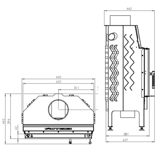 EEK A - Kamineinsatz HITZE Albero AL9S.H DECO- 9kW