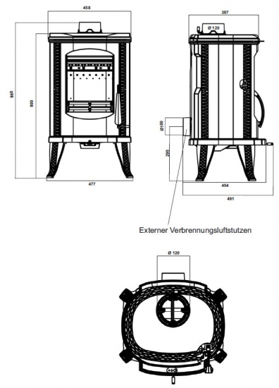 EEK A+ - Gusskaminofen Globe Fire Sirius - 6kW