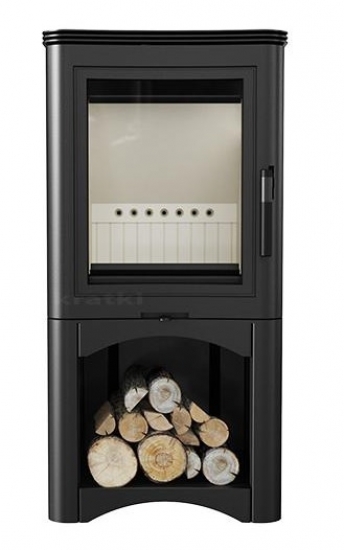 *EEK A - Stahl-Kaminofen Kratki KOZA K5 S W mit Holzfach - 7 kW