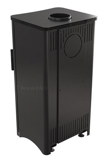 *EEK A - Stahl-Kaminofen Kratki KOZA K5 S W D mit verdecktem Holzfach - 7 kW