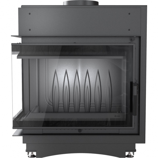*EEK A - Eck-Guss-Kamineinsatz Kratki MAJA/L/BS/DECO !RR150mm! mit Seitenglas links - 8kW + BIMSCHV II