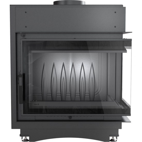 *EEK A - Eck-Guss-Kamineinsatz Kratki MAJA/P/BS/DECO mit Seitenglas rechts - 8kW + BIMSCHV II