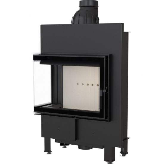*EEK A+ Eck-Kamineinsatz Kratki LUCY/12/SLIM/L/BS mit Seitenglas links - 8kW