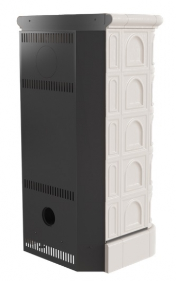 *EEK A - Design-Kachelkamin Kratki BLANKA mit Kacheln in creme - 8 kW