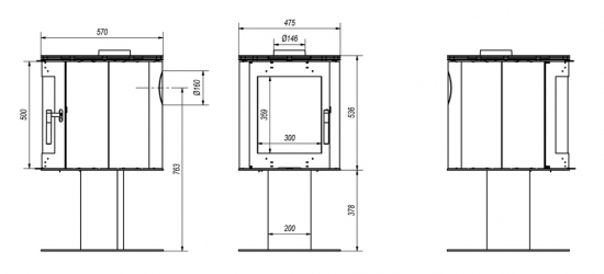 *EEK A - Kaminofen Kratki KOZA ORBIT - 7 kW