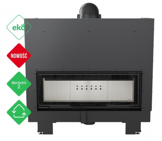 *EEK A - Extra breiter Kamineinsatz Kratki MB 100 mit Hebetür mit 14 kW