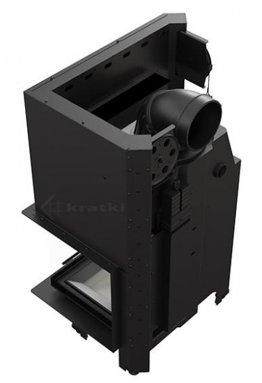 EEK A - ECK-Kamineinsatz Kratki MBM 10 rechts BS mit Schiebetür - 10 kW