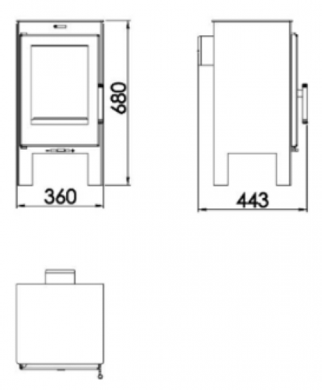 EEK A Kaminofen Panadero Alina EcoDesign - 6,3 kW