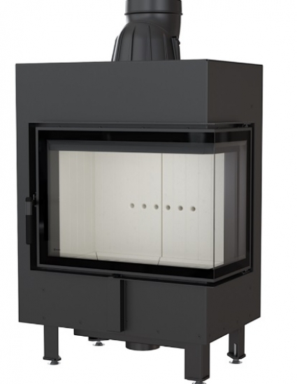 *EEK A - Eck-Kamineinsatz Kratki LUCY/12/P/BS mit Seitenglas rechts - 12kW