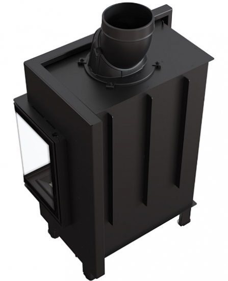 *EEK A - Eck-Kamineinsatz Kratki LUCY/12/P/BS mit Seitenglas rechts - 12kW