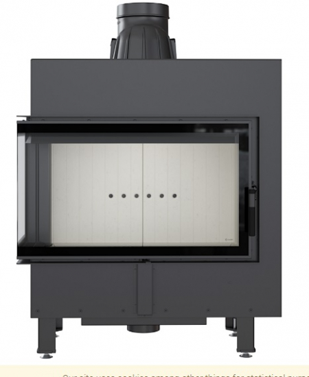 EEK A - Eck-Kamineinsatz Kratki LUCY/14/L/BS mit Seitenglas links - 14kW