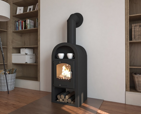 EEK A+ Kaminofen Victoria Maestro schwarz - 9 kW