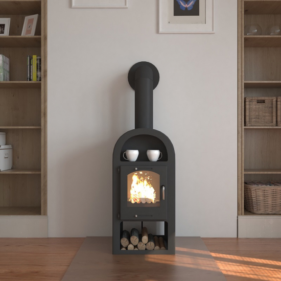 EEK A+ Kaminofen Victoria Maestro schwarz - 9 kW