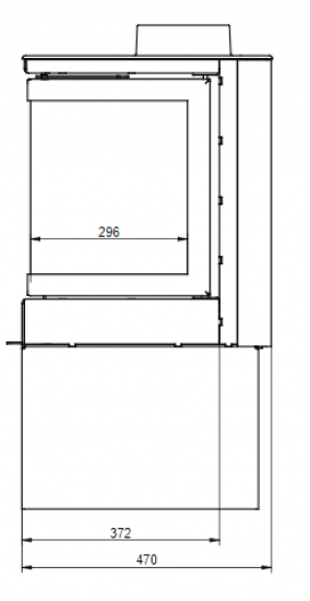 EEK A+ 3seitiger Kaminofen DORAKO STO MAX 14 3F ECODESIGN - 8,5 kW