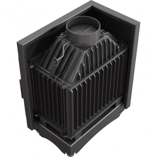 *EEK A - Eck-Guss-Kamineinsatz Kratki MAJA/L/BS/DECO mit Seitenglas links - 8kW + BIMSCHV II