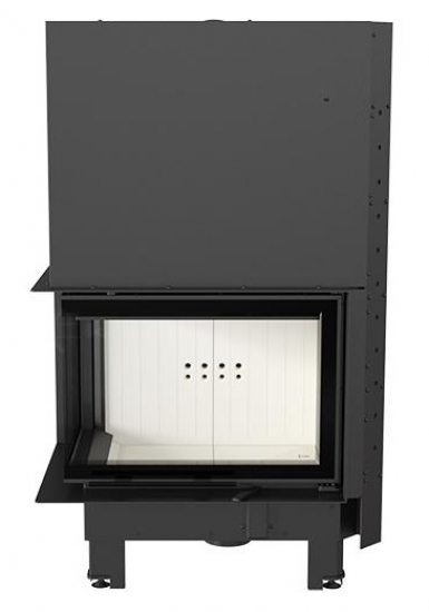 EEK A - Eck-Kamineinsatz Kratki MBZ 13 mit Schiebetür, Seitenglas links - 13 kW