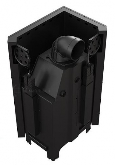 EEK A - Eck-Kamineinsatz Kratki MBZ 13 mit Schiebetür, Seitenglas links - 13 kW