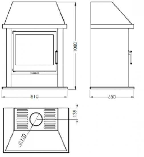 EEK A Kaminofen Panadero Montblanc EcoDesign - 9,8 kW