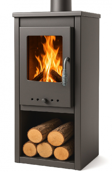 EEK A+ Kleiner Kaminofen Okta S Lite gussgrau - 3,9kW