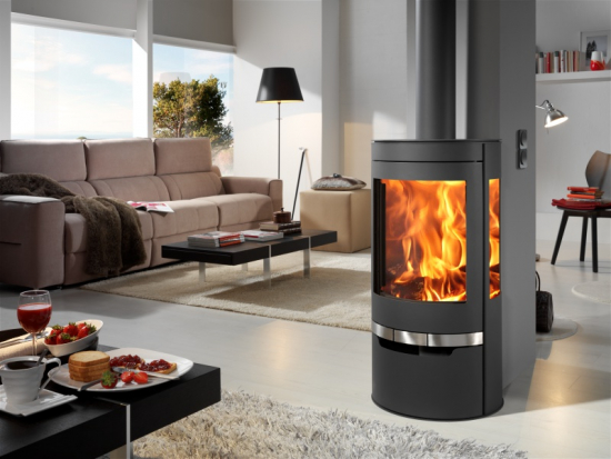 EEK A Kaminofen Panadero Suerte ECODESIGN + ext. Zuluft mit drei Scheiben 8 kW