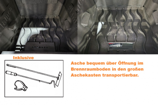 EEK A+ Gusskaminofen Plamen Vesta ROT - 9kW