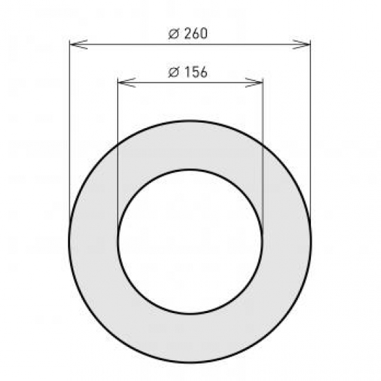 150 mm - Wandrosette in Schwarz