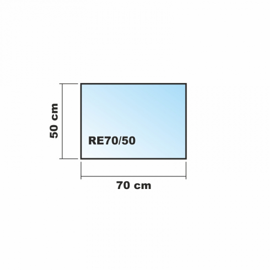Saisonplatte Rechteck 70x50cm Glas weiß - Kamin-Vorlegeplatte Funkenschutzplatte Kaminbodenplatte Glasplatte