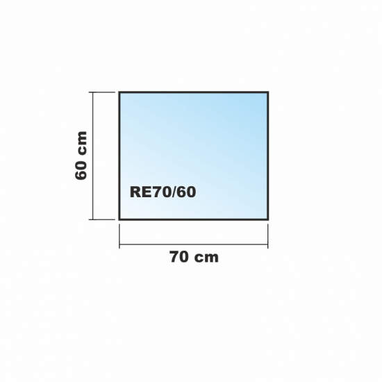 Saisonplatte Rechteck 70x60cm Glas weiß - Kamin-Vorlegeplatte Funkenschutzplatte Kaminbodenplatte Glasplatte