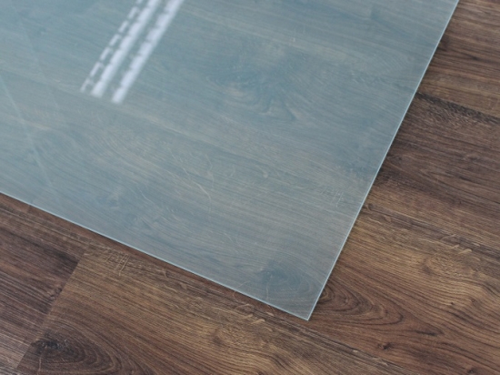 Quadrat *Frosty* 80x80cm - Funkenschutzplatte Milchglas Kaminbodenplatte Glasplatte