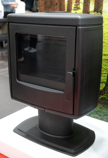 EEK A Gusskaminofen Plamen Roberto, schwarz, raumluftunabhängig - 8,6 kW